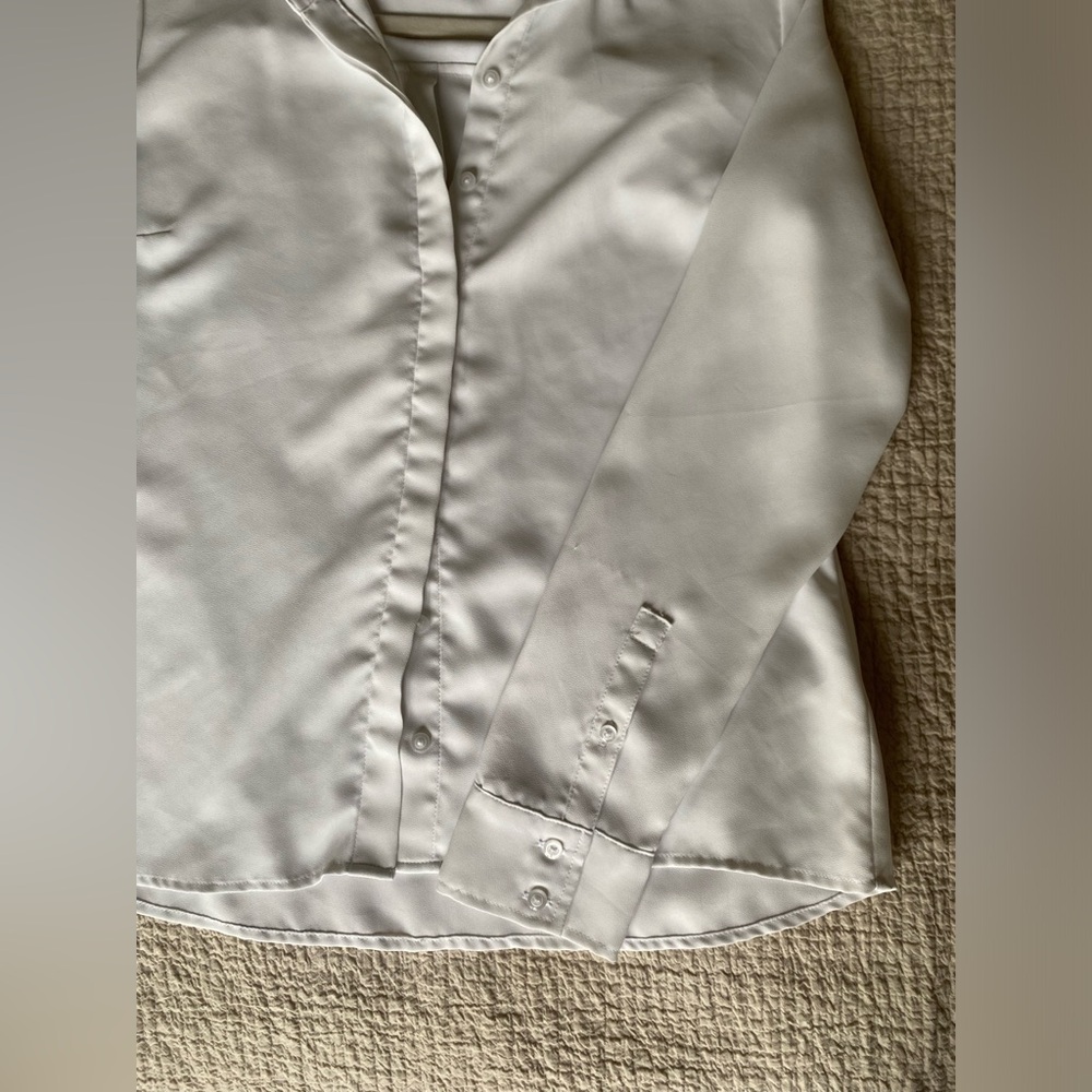 Express White Relaxed Button Down Collar Long Sle… - image 7